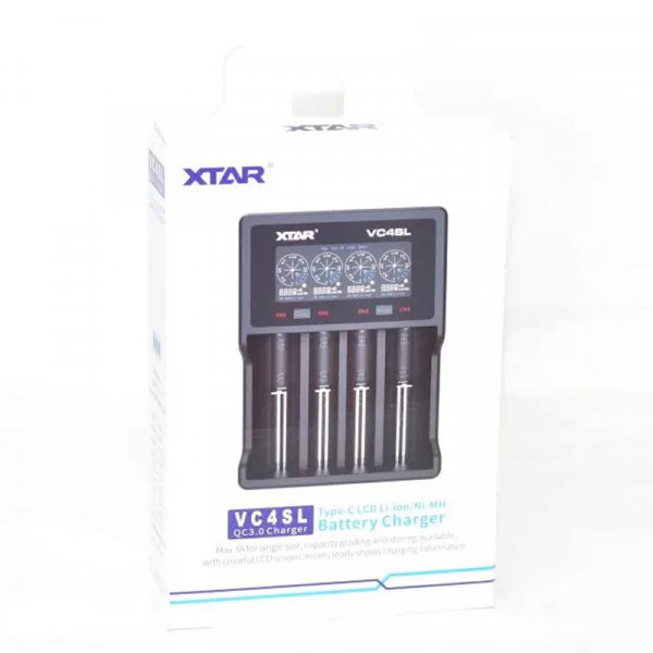 Бързо интелигентно зарядно устройство XTAR VC4SL LCD display,LI-ION,Ni-Mh USB type C QC3.0